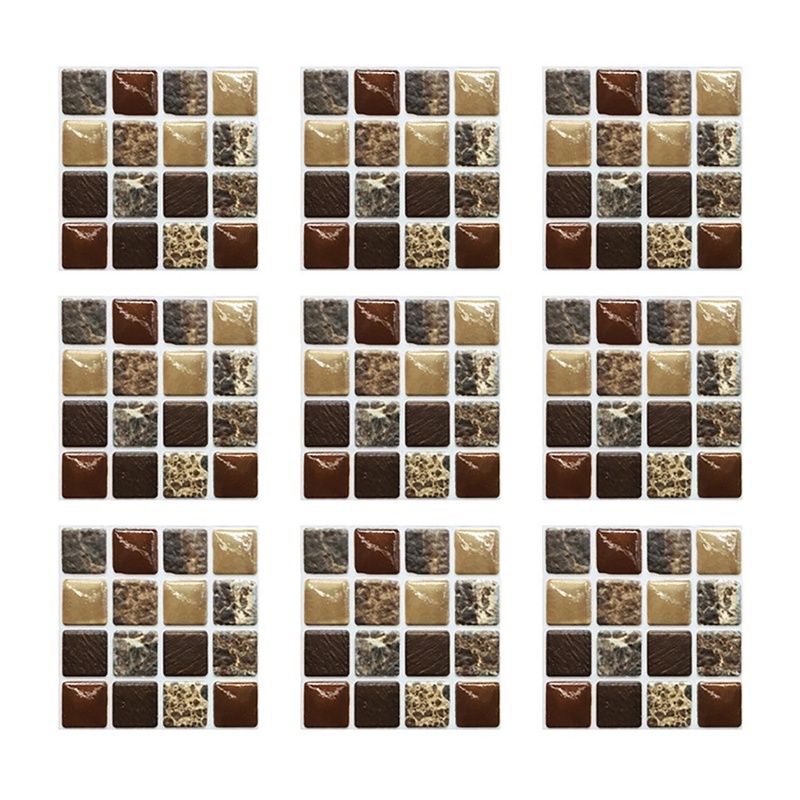 1PC 3D Self-adhesive Waterproof Mosaic Crystal Tile Wall Stickers / DIY Home Decor Wallpaper