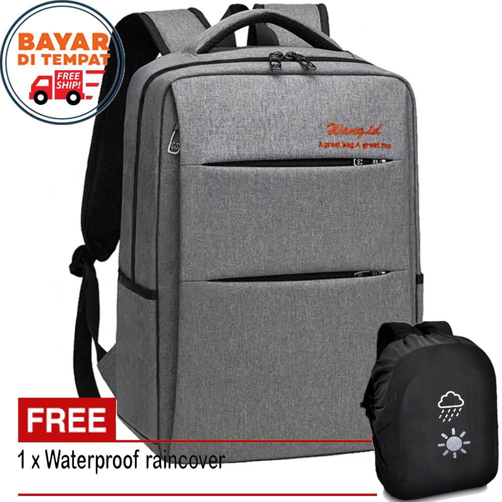 SHOPEE 7.7 BOMBASTIS SALE!! TAS PRIA TAS RANSEL PUNGGUNG TAS BACKPACK PRIA TAS SEKOLAH + JAS HUJAN