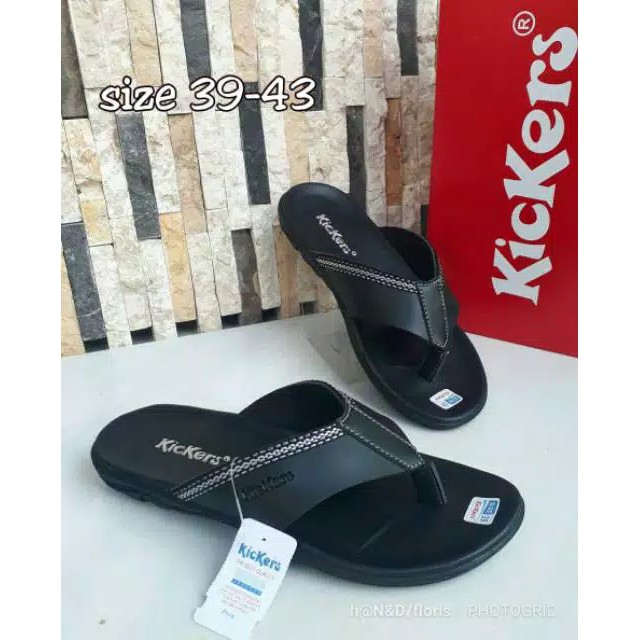 Sendal Jepit Pria Kickers Kulit Sintetis Best Quality