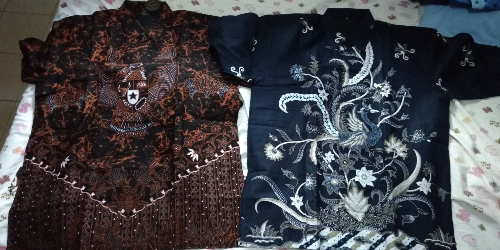 Peksi# Kemeja Batik Pria Eksklusif Asli Batik Solo Warna Biru Navy Batik Kondangan Formal Ori By Al