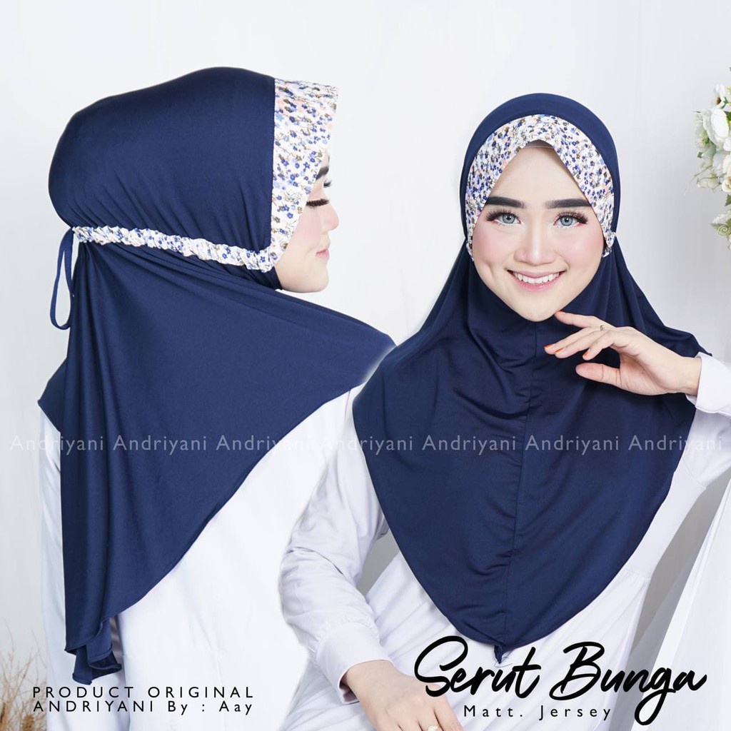 Termurah - Jilbab Serut Simplicity Motif Hijab Serut Jokowi Hijab Instan Jersey Serut Motif