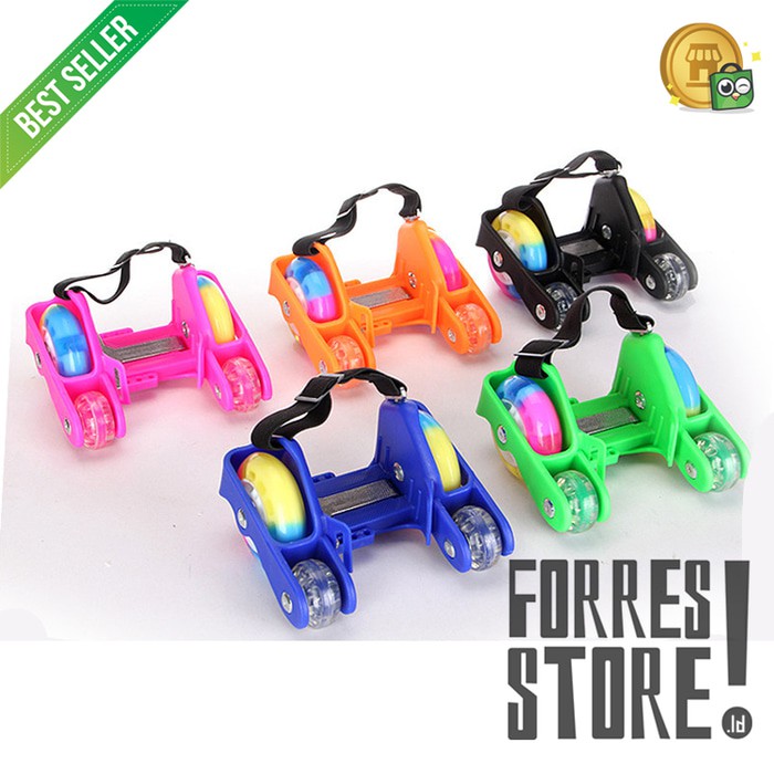 Flashing Roller Sepatu Roda 4 Ban Karet PU promo 22 5