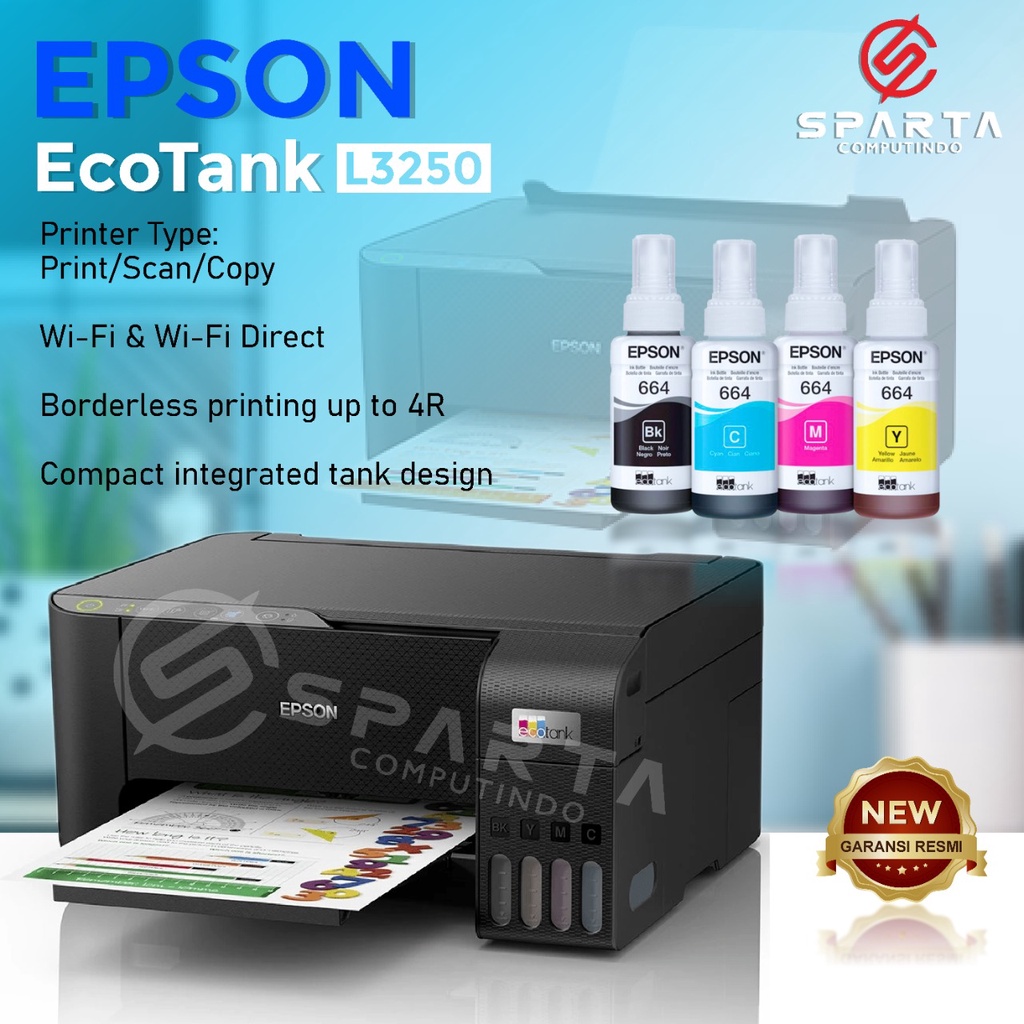 Printer Tangki Tinta All-in-one Epson EcoTank L3250 A4 Wi-Fi