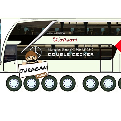 DIY Miniatur Bus kalisari Papercraft Skala 20