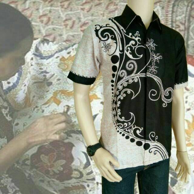Baju batik abu jahal kemeja lengan pendek grosir murah fashion modern atasan pesta batam tanah abang