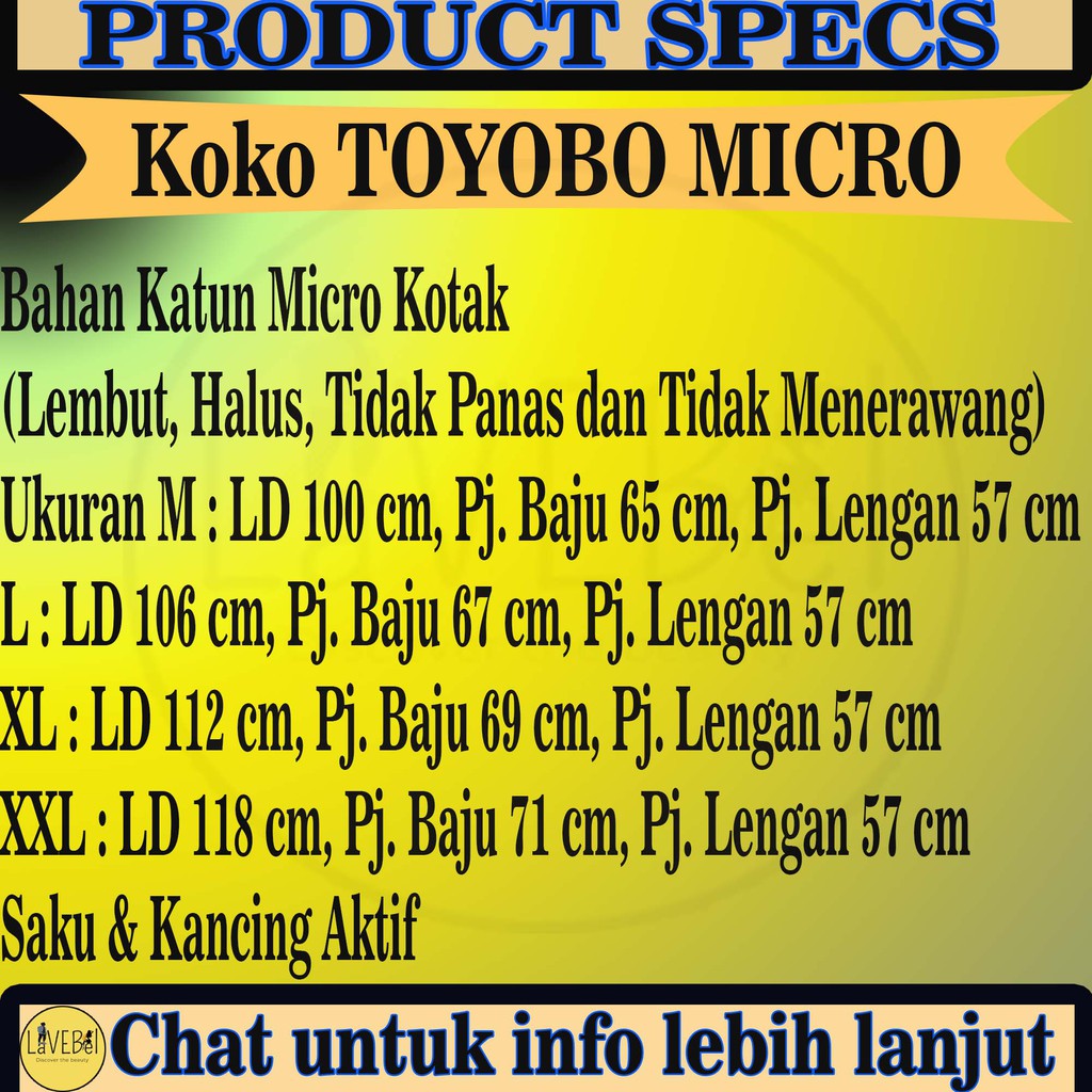 LVB Baju Koko TOYOBO MICRO /Kemeja Pria Lengan Panjang/Baju Muslimin/22545 22547 22549 22551