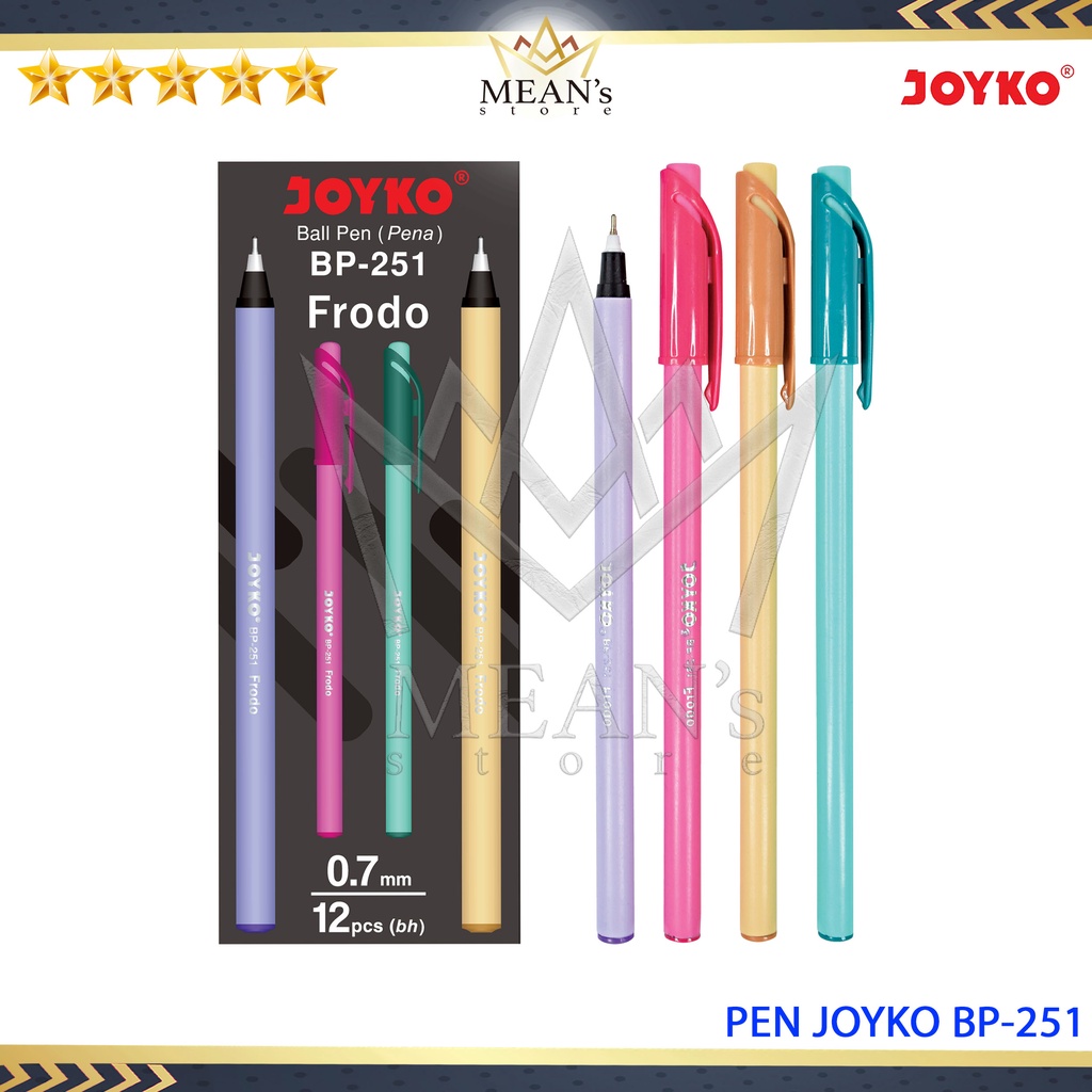 

Pulpen Joyko Frodo BP-251Hitam / Ball Pen BP 251 0.7mm Hitam Pen Murah