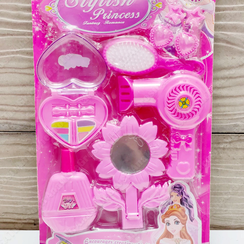 STYLISH PRINCESS SET MAINAN SALON HAIR DRYER SISIR CERMIN DANDAN RIAS