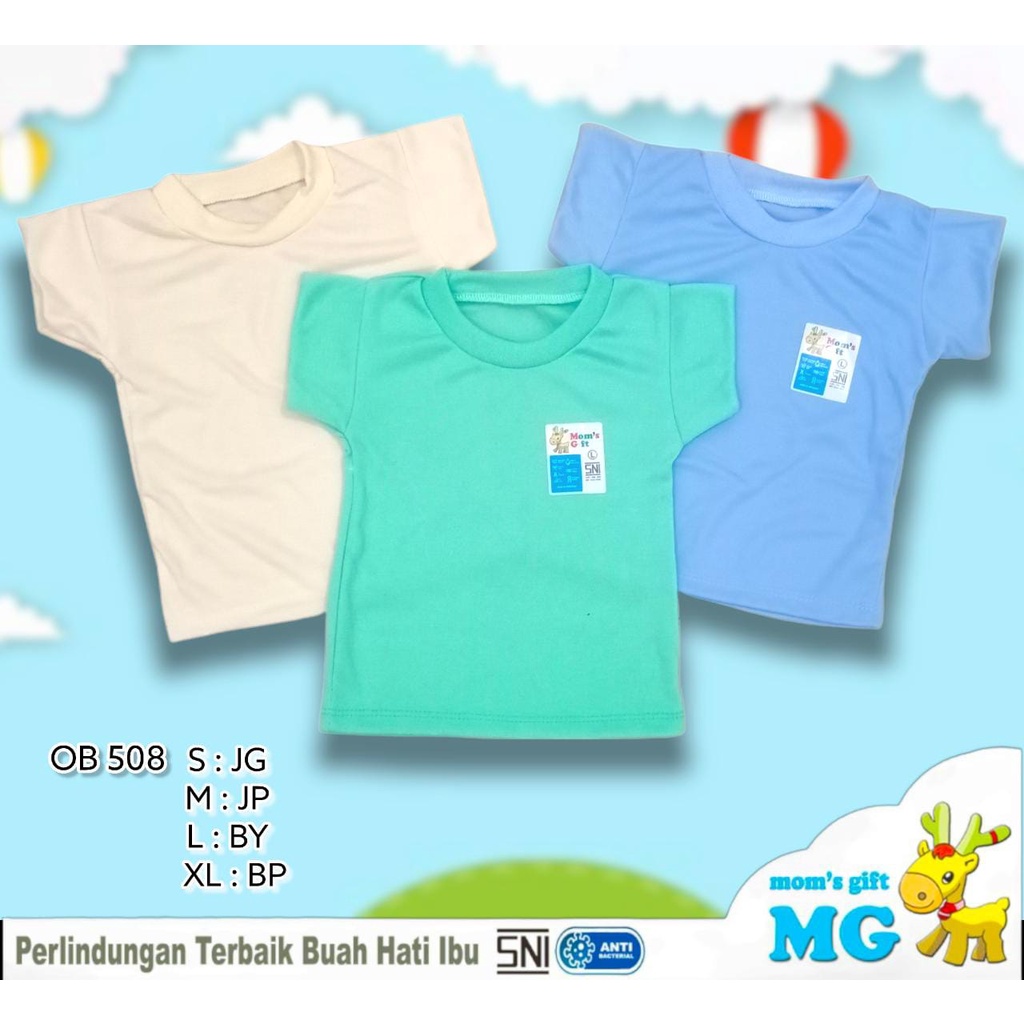 Atasan Baju Bayi Lengan Pendek Polos - Kaos Oblong bayi murah MOMS GIFT