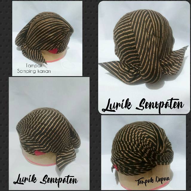 Blangkon Lurik Coklat Asli Mataram Jogja