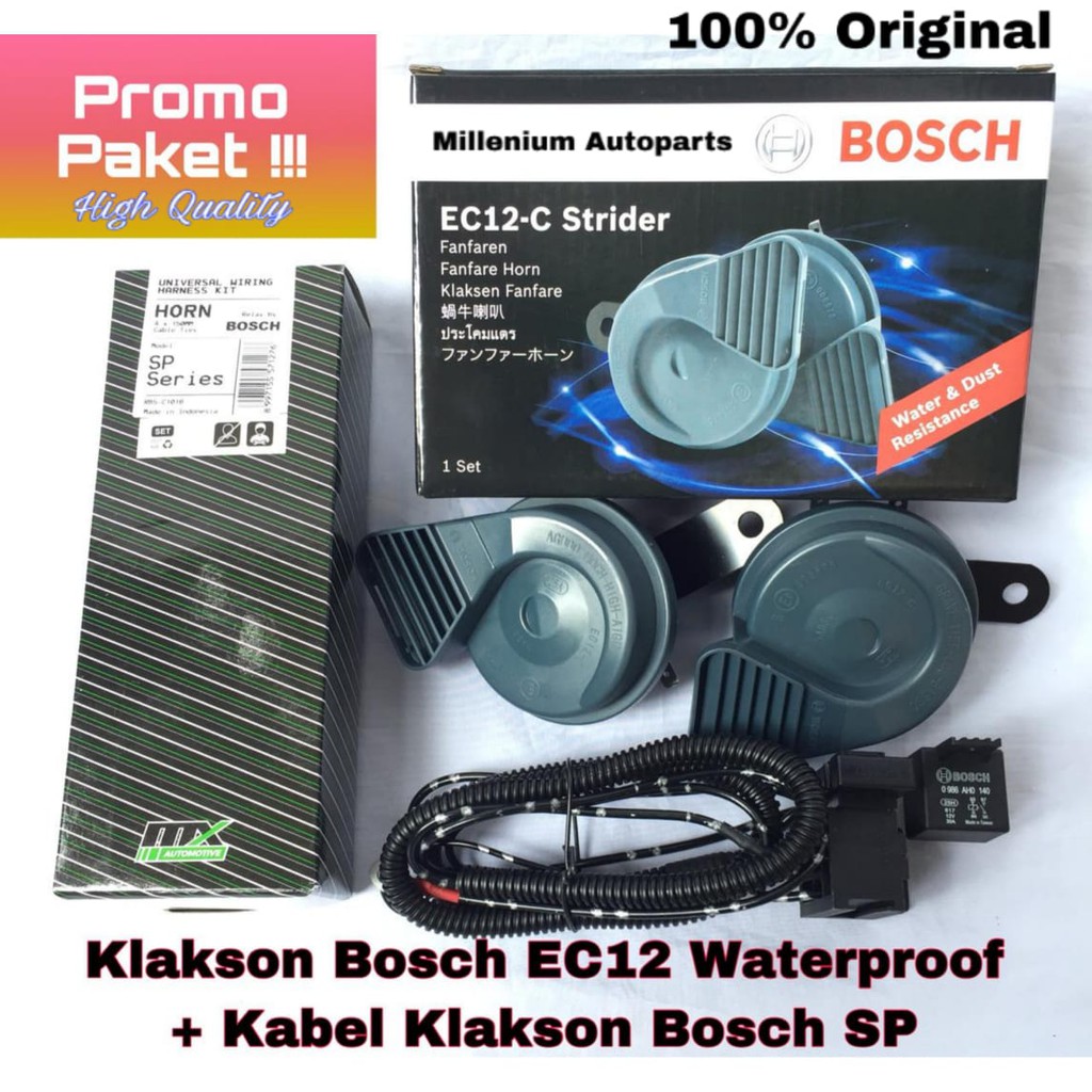 Bundling Klakson Mobil Motor Bosch Waterproof Kabel Set Klakson