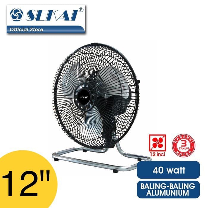 Sekai Kipas Besi Metal 2in1 HFN-1210 | Kipas Duduk &amp; Dinding HFN 1210