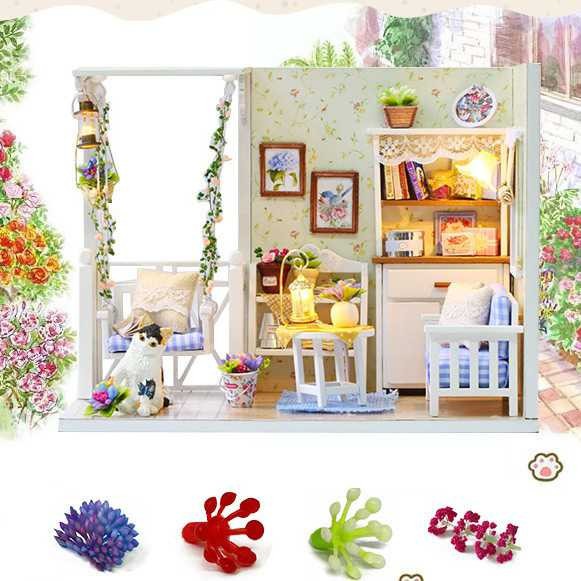 Cute Rooms Dekorasi Miniatur Rumah Boneka 3D Barbie Room Mainan Bonekah Lucu Asik Dimainkan