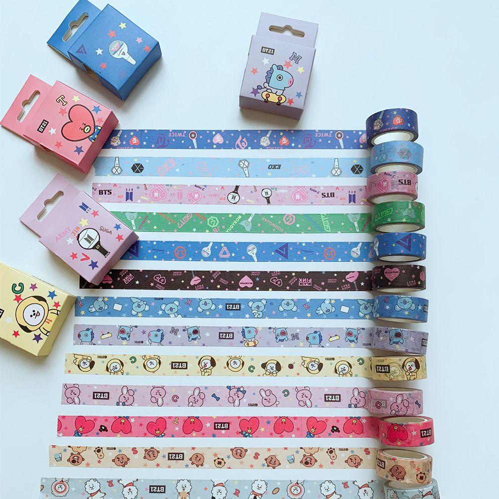 Pineapple Washi Tape Bahan Kertas Washi Tahan Lama Produk Peripheral BT21 Sticker