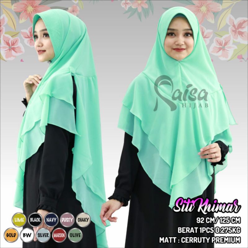 KHIMAR SYAR'I CERUTI BABYDOLL PREMIUM BY RAISA HIJAB/SITI KHIMAR RAISA HIJAB