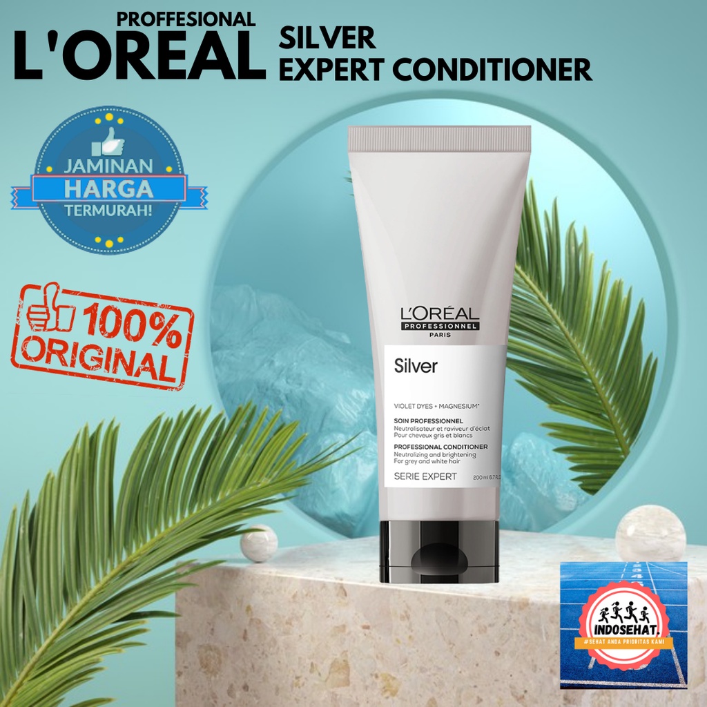 LOREAL Serie Expert Advance Silver Conditioner - Kondisioner Pelembut Perawatan Warna Rambut Diwarnai 200 ml