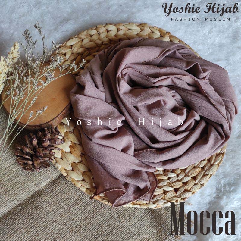 Kerudung instan Jilbab Bergo Maryam Simpel Jumbo XL Diamond-Mocca