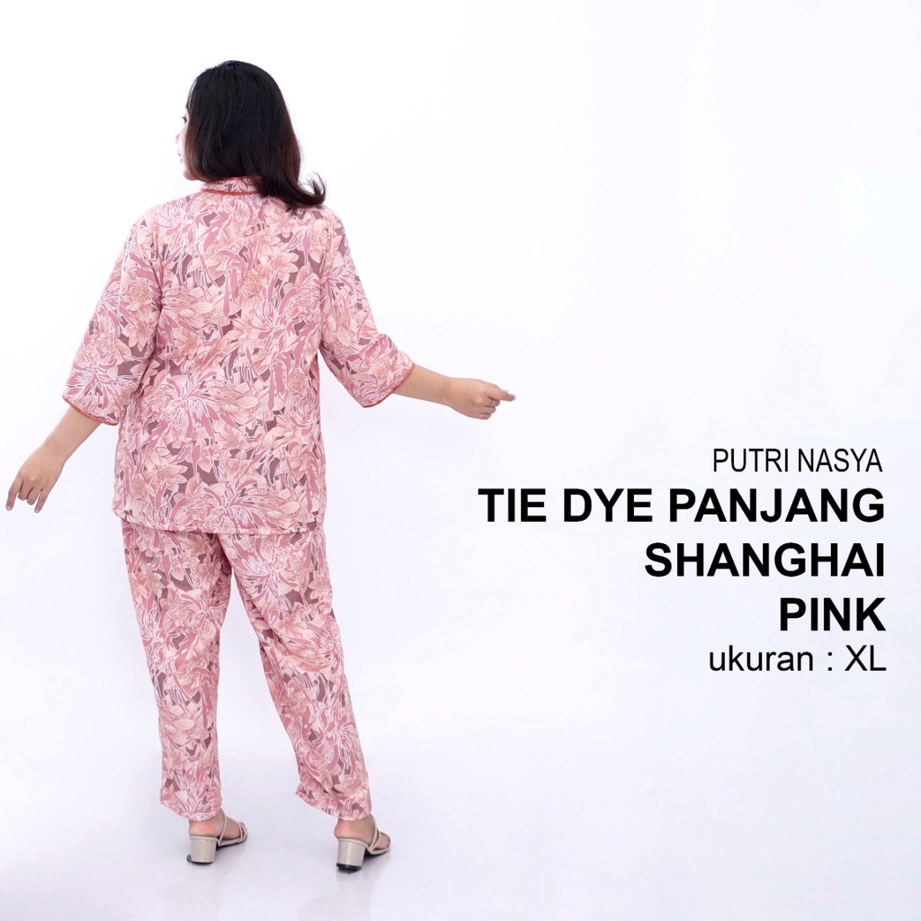 Putri Nasya - Tie Die Big Size One Set Setelan Celana Panjang Wanita Bahan Rayon