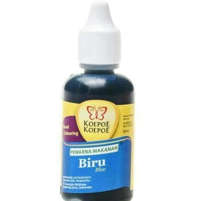 

Pewarna Makanan Koepoe Koepoe 30ML Pewarna cair Makanana- Biru TERBATAS Kode 1300