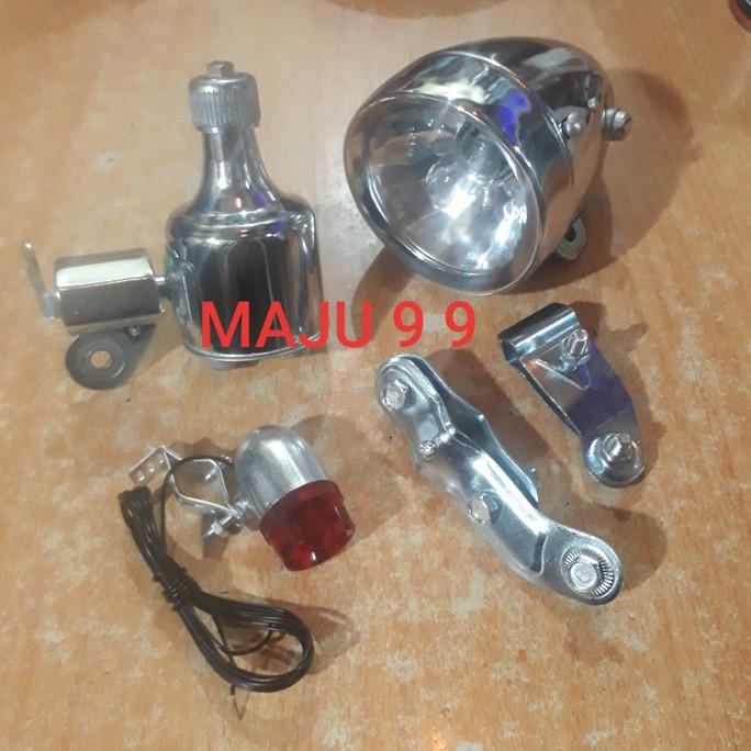 Lampu Dinamo Sepeda Ontel Atau Dynamo Lighting Set Termurah