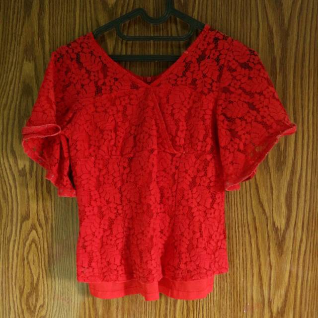 PRELOVED blouse brukat