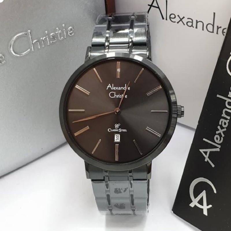 Jam Tangan Pria / Wanita Alexandre Christie 8597 AC 8597 AC8597 Original Couple Edition