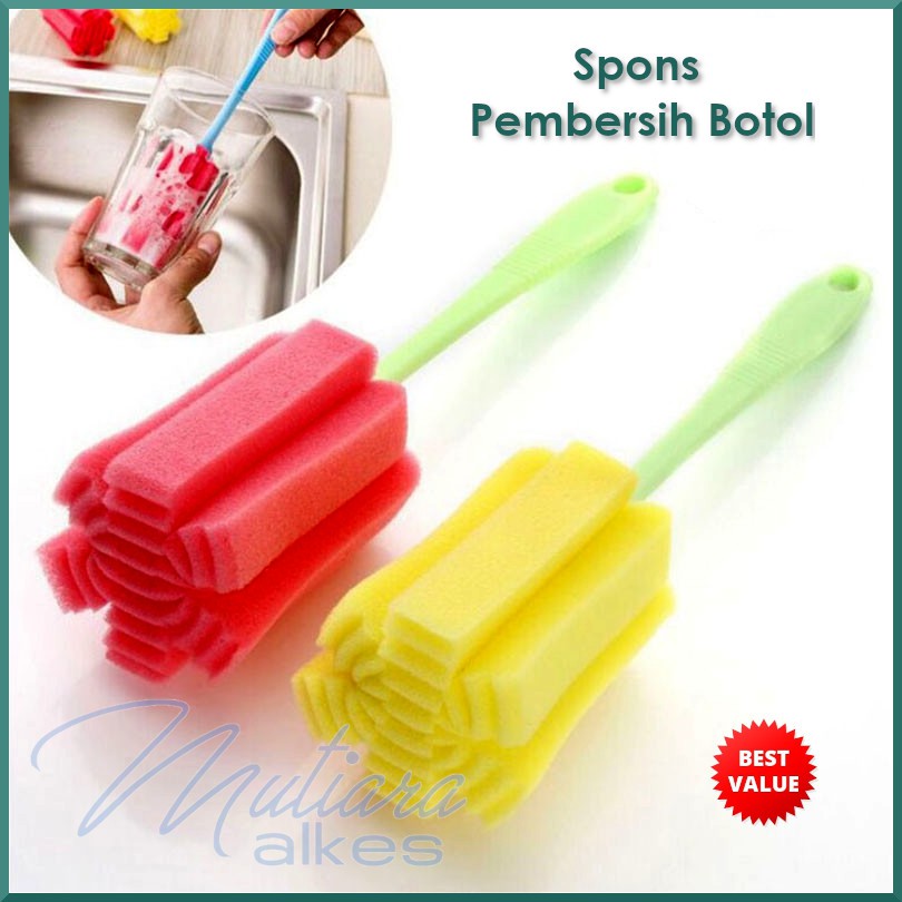 Spon Gelas Tongkat Pembersih Botol / Spons Cleaner