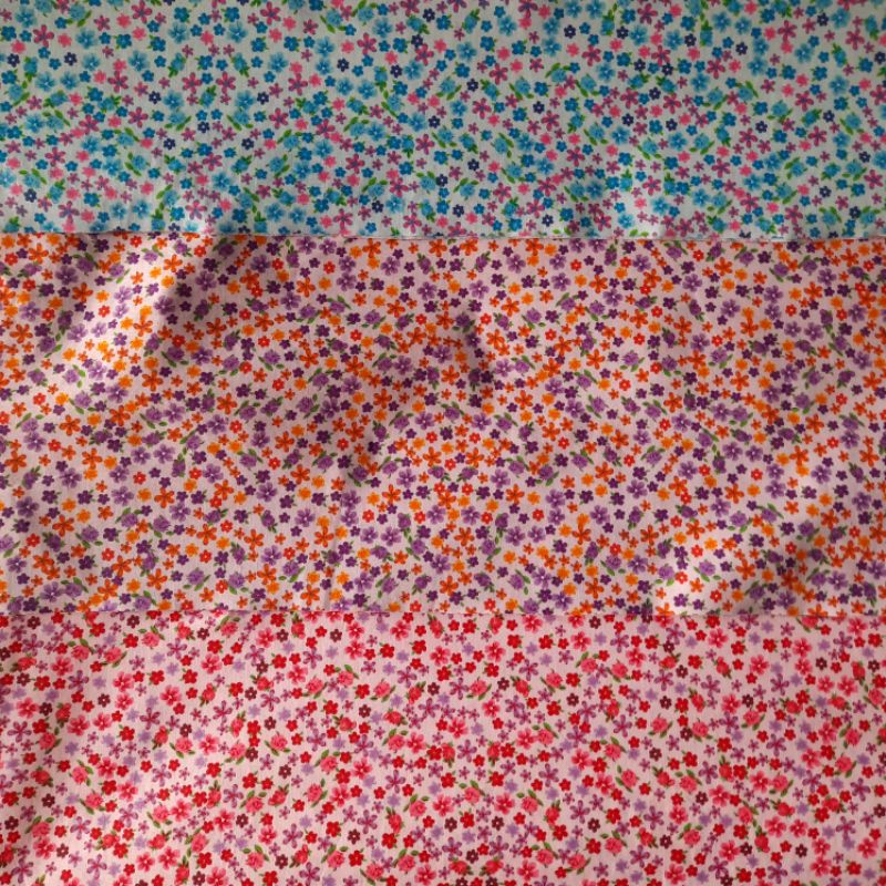 Kain Perca Katun Bunga Kecil