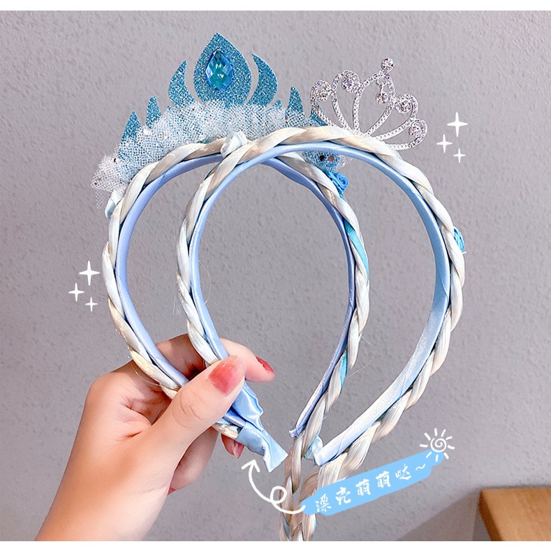 CHUBBI Bando Anak Rambut Wig Kepang Style Princess Frozen