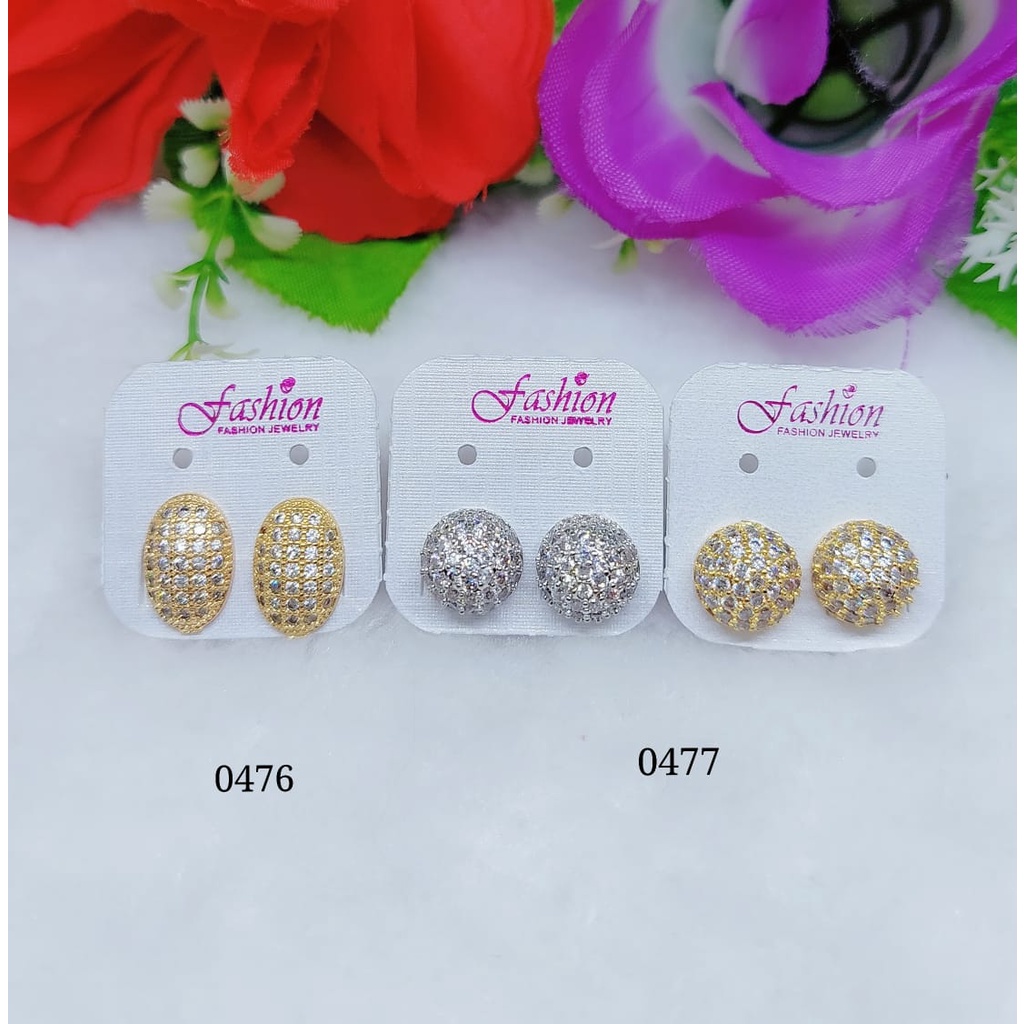 Anting xuping permata lapis emas perhiasan fashion 0476-0479