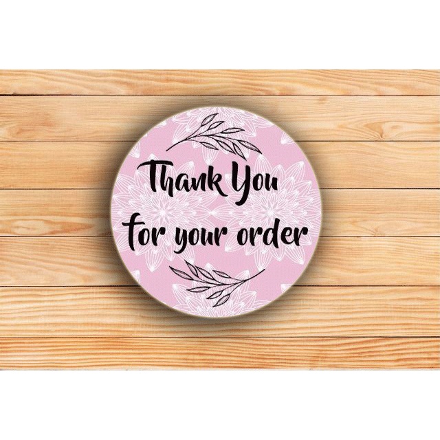 

100Pcs Sticker Label Bulat Thank You Olshop