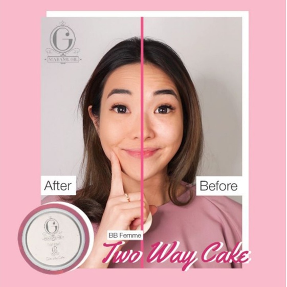 MADAME GIE TOTAL COVER TWO WAY CAKE / BB FEMME TOTAL COVER 2 WAY CAKE / Madame gie total cover BB femme Two Way Cake/bedak m urah/bedak anti air/tahan lama/bedak matte/bedak murah/twc/madame twc/bedak padat/bedak viral/madame gie original/madame gie MURAH