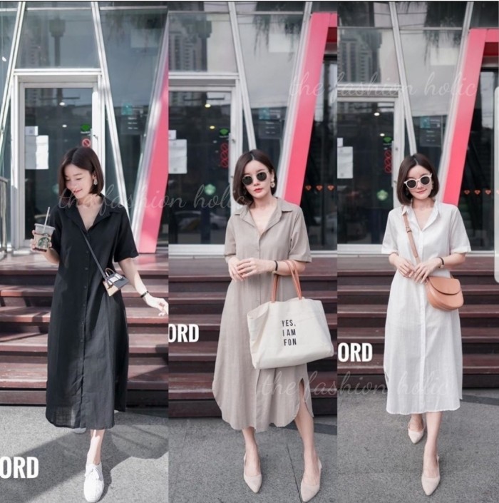 GL MD line Baju dress wanita cewe busui kerja kuliah gereja kondangan pernikahan natal imlek sincian