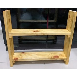 rak serbaguna kayu susun 2 / rak bumbu kayu / rak make up / rak ikan cupang