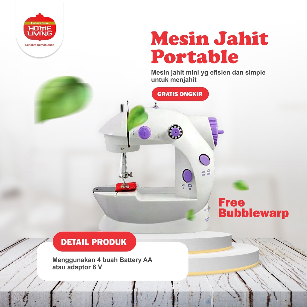 Mesin jahit mini portable elektronik SM202 mesin jahit listrik mesin jait murah