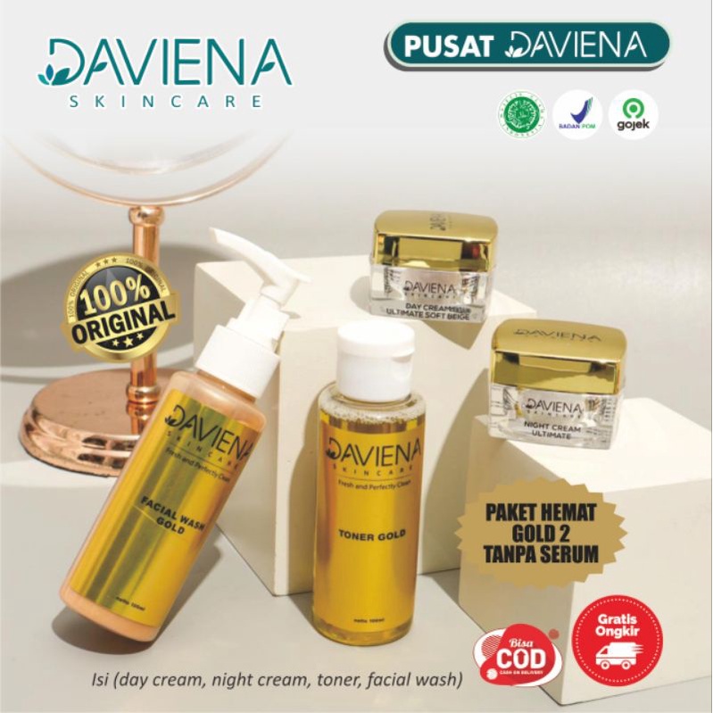 PAKET HEMAT GOLD 2 ( TANPA SERUM) DAVIENA SKINCARE