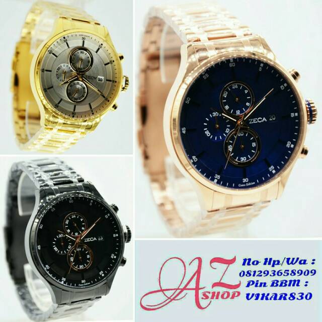 Jam Tangan Pria Zeca 3006M Rantai Original Murah