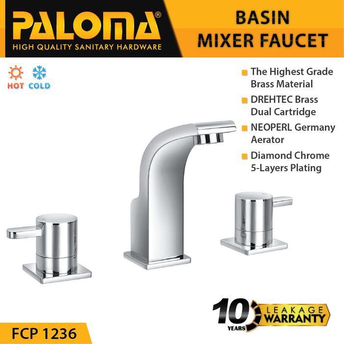 PALOMA FCP 1236 Keran Mixer Wastafel Cuci Tangan Panas Dingin Kran Air