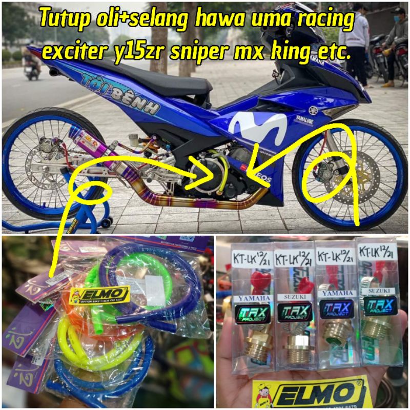 Selang oli hawa uma racing tutup oli mesin original uma racing tahan panas