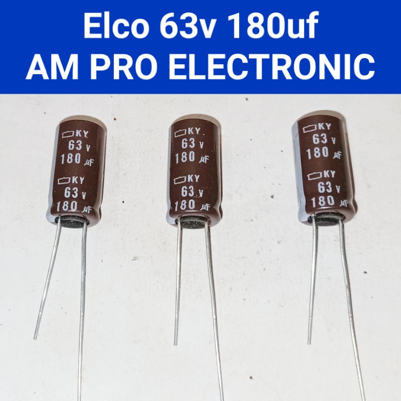 Elco 63v 180uf Elko 180uf 63v Coklat Pengganti 100uf