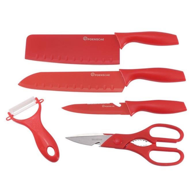 

PROMO Kitchen Knife Set / Talenan Pisau Pengupas Gunting Dapur Set MURAH