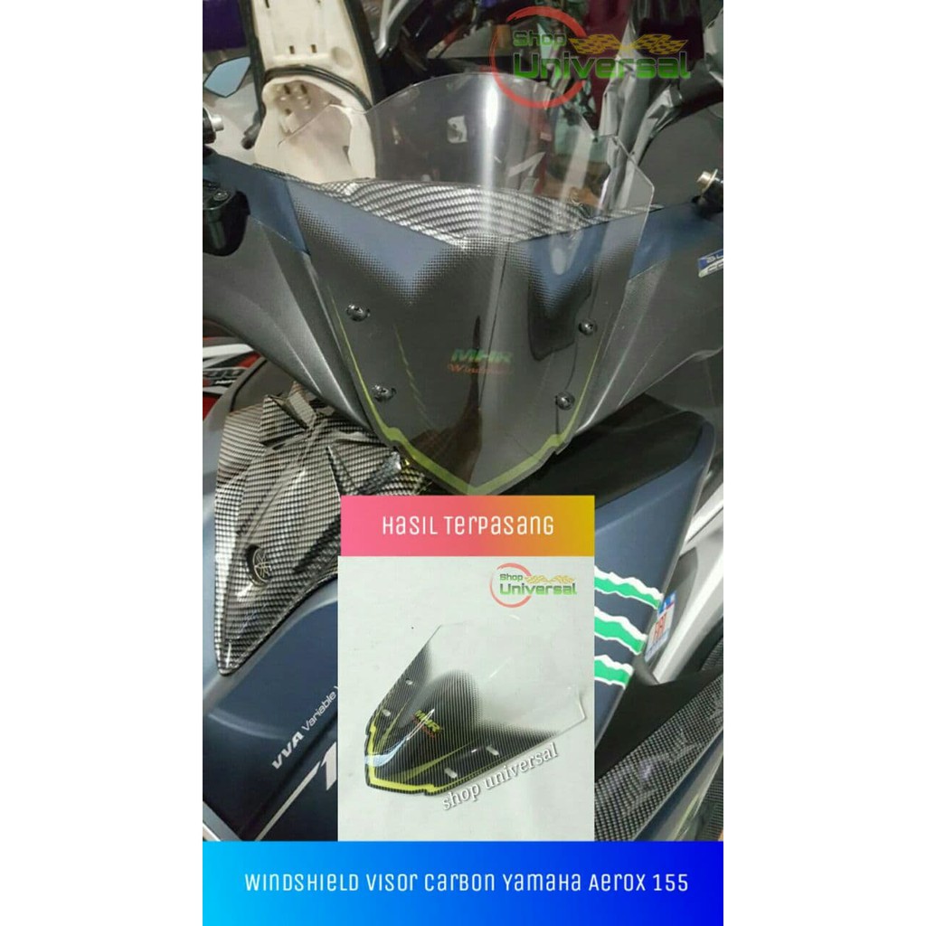 Windshield Visor Carbon Yamaha Aerox 155 Visor Yamaha Aerox 155 A260 - SMOKE