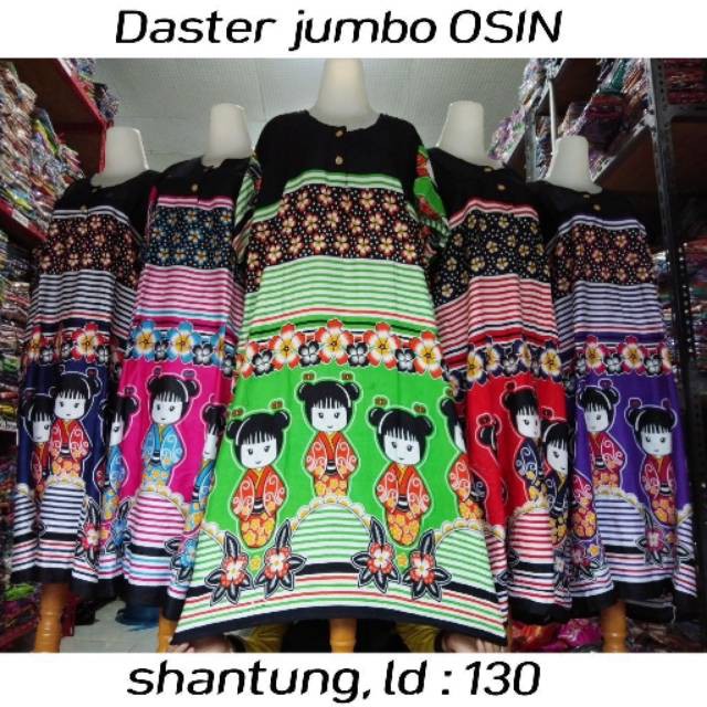 Agen Daster Jumbo Murah Motif Bunga Bahan Rayon Adem / Daster Ibu Kancing Depan Busui