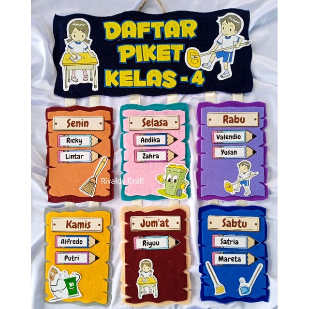 Hiasan Kelas Daftar Piket