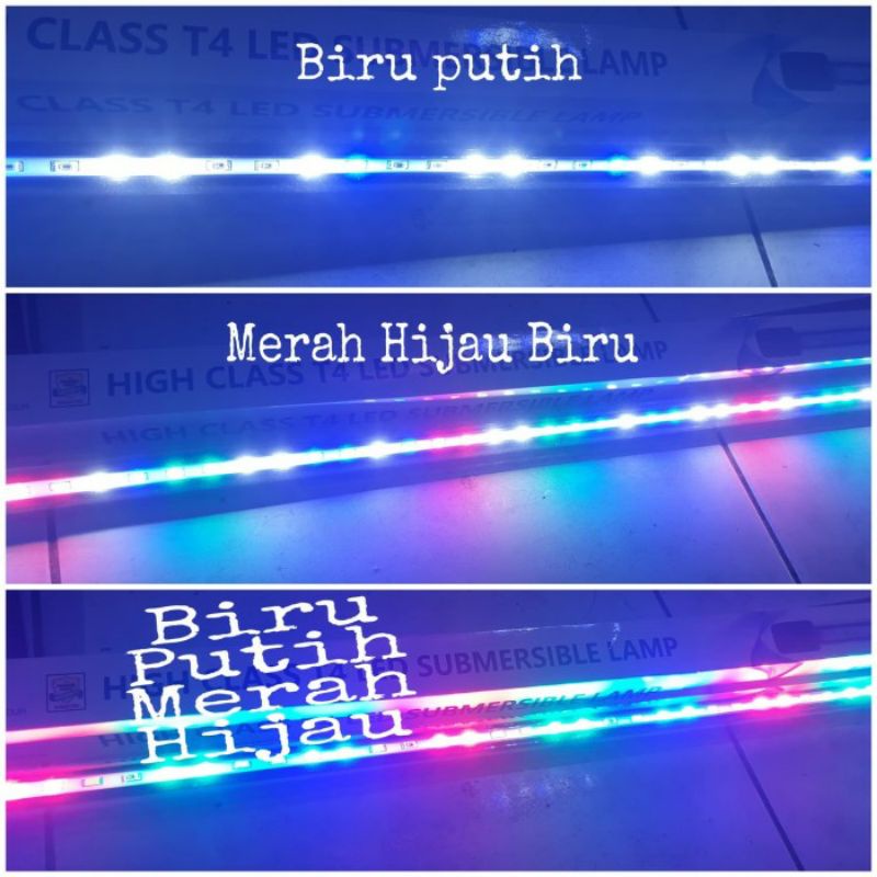 Aquarium Lampu Celup LED T4 Sakkai Pro SP50 / 50cm / 3 mode warna