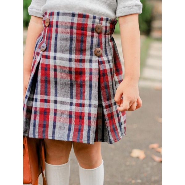 Rok anak perempuan Cilla skirt size 2-6 tahun / rok flanel size kids dan junior nablfashion