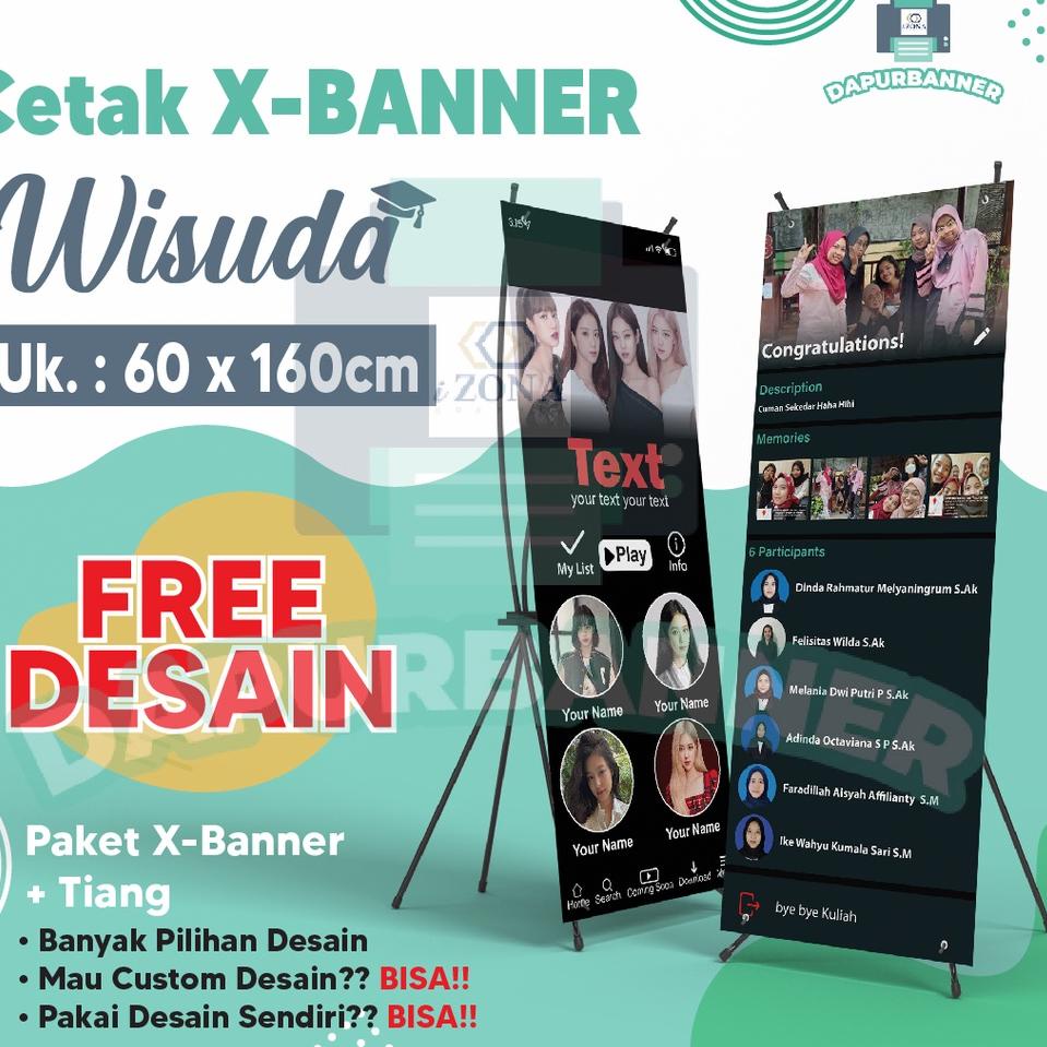 Recomended.. Banner Wisuda Custom Free Desain / X-banner Wisuda Free Desain