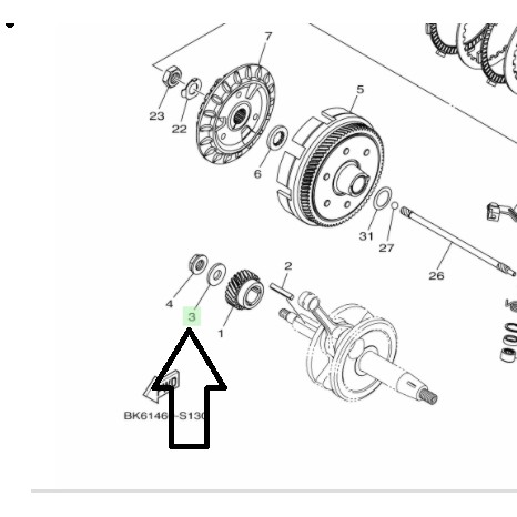 WASHER RING KOPLING KRUK AS KANAN R15 VVA V3 MT15 XSR VIXION R WR 155 BYSON JUPITER MX NJMX ORIGINAL