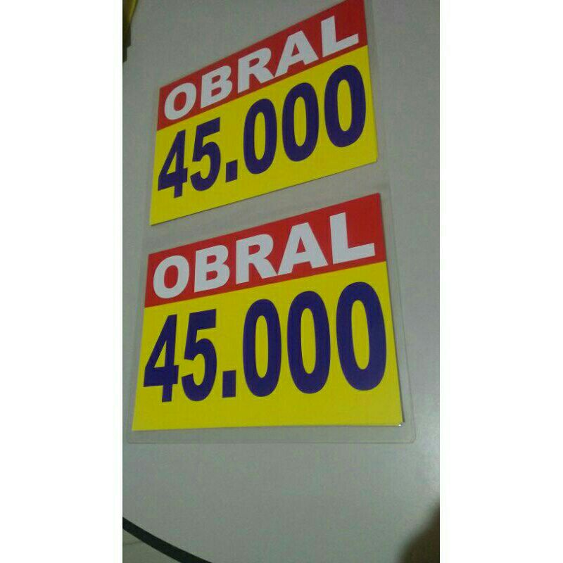 

Harga Obral Laminating /1Folio dapat 2 pcs / Hargaobral / Obralan / Bandrol Harga