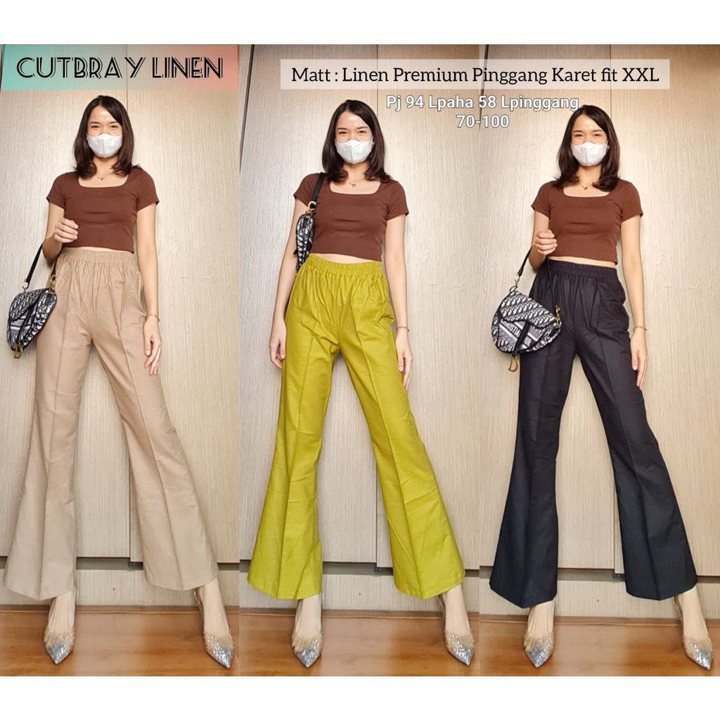 CELANA LINEN CUTBRAY/CELANA PANJANG LINEN TERLARIS/CUTBRAY LINEN PANTS